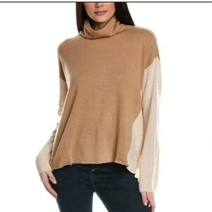 BRODIE CASHMERE MARGOT COLORBLOCK SWEATER SMALL S